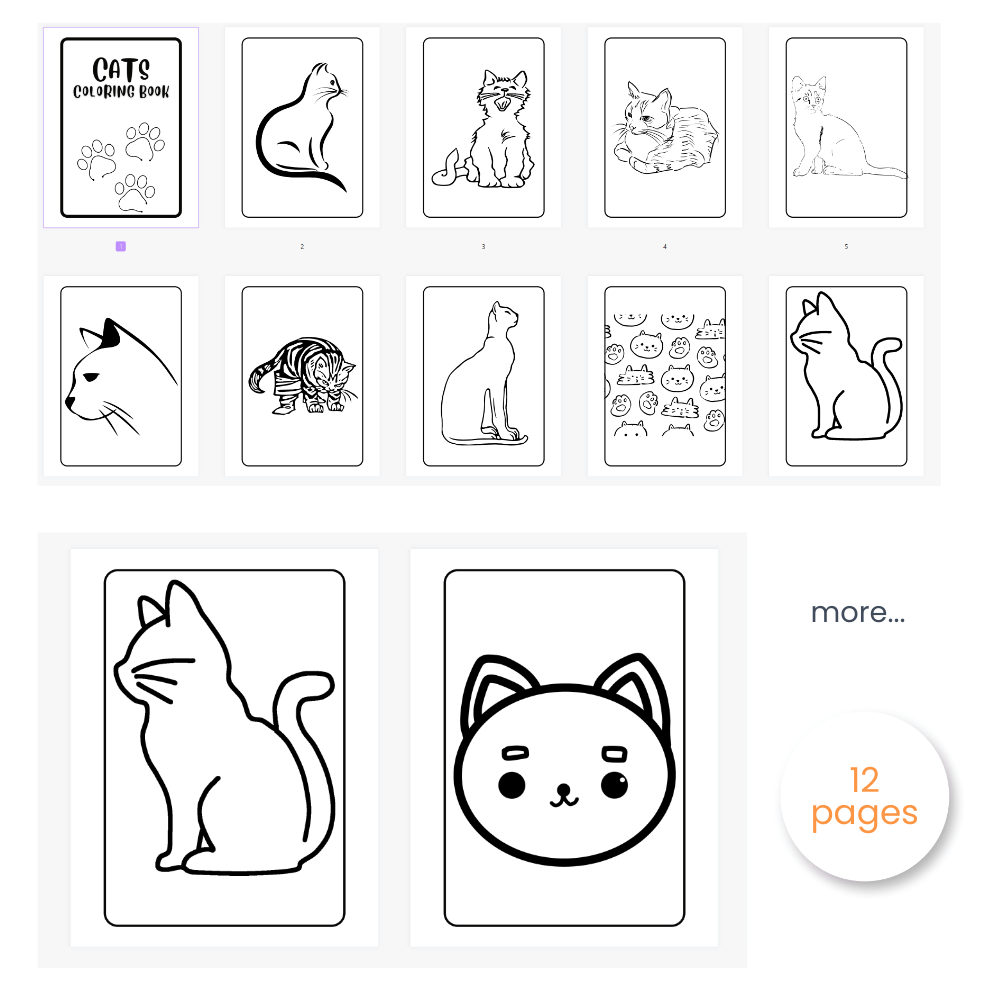 Cat coloring book